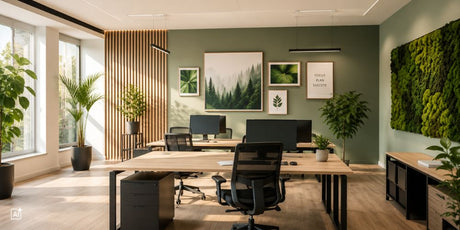 schön gestaltete Wände in einem Büro