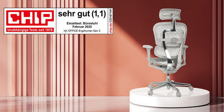 hjh OFFICE ERGOHUMAN GEN2 besteht den härtesten Test Deutschlands mit Bestnote 1,1
