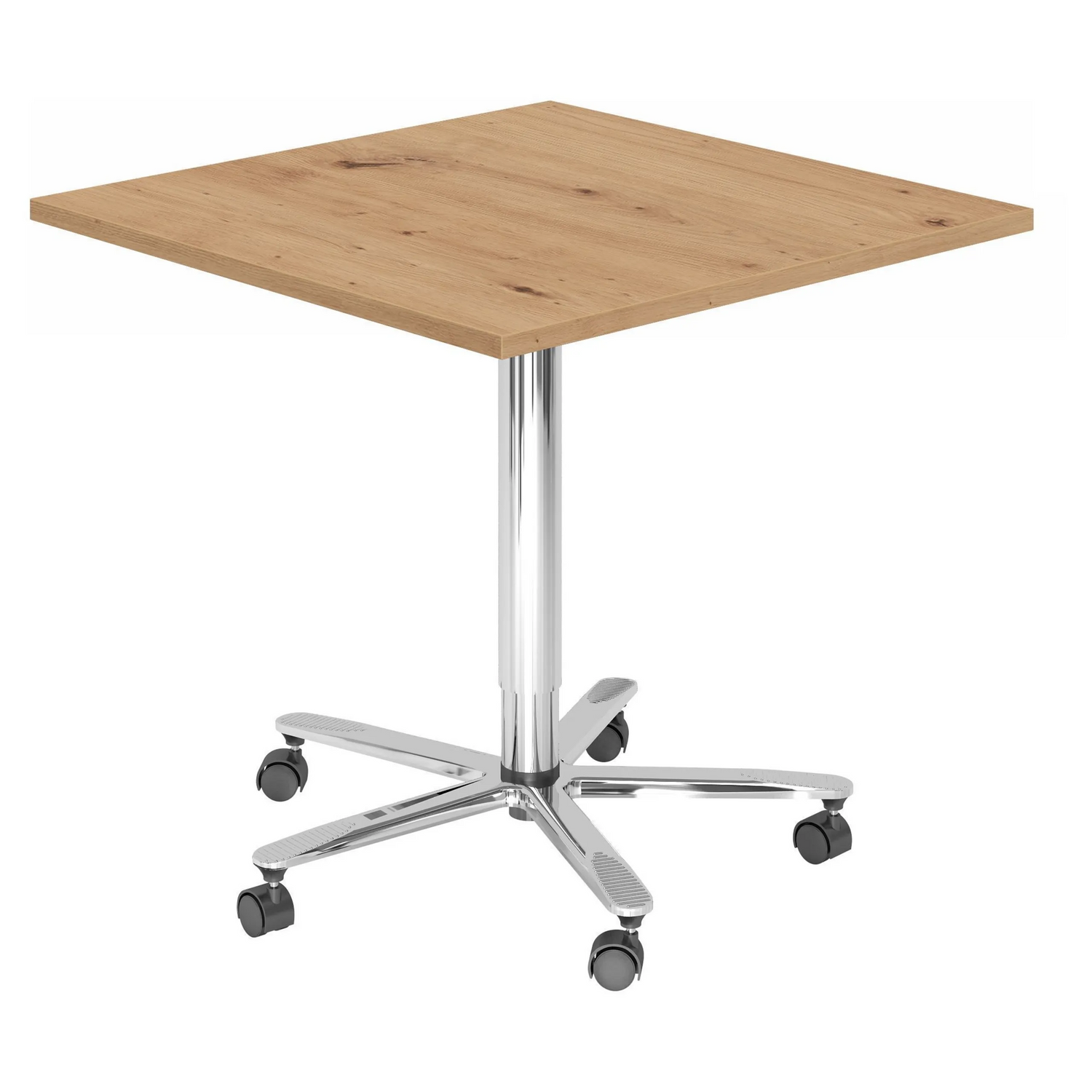 BISTRO 88Q C | Säulenhubtisch | 80x80 | Chrom - System Konferenztisch