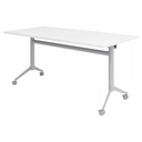 KALA 16 | Klapptisch fahrbar | 160 cm | Silber - Konferenztisch