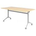 KALA 16 | Klapptisch fahrbar | 160 cm | Silber - Konferenztisch