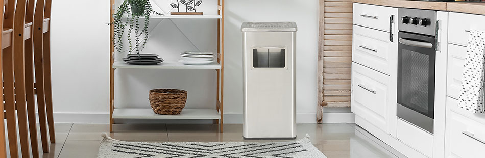 Offener Abfallsammler für Papier in schwarz Offener Abfallsammler für Papier in schwarz