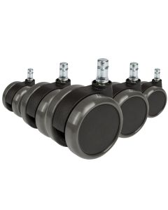 5x ROLO 11mm/65mm | Hartböden - Stuhlrollen 