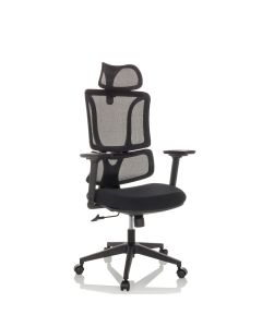 ERGOMY | Stoff / Netz | Rahmen: Schwarz - Home Office Bürostuhl 