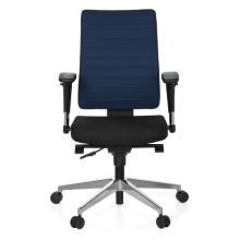 PRO-TEC 350 - Profi Bürostuhl Schwarz / Blau