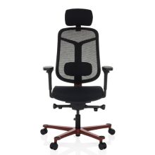 BICOLORE HIGH - High End Bürostuhl Schwarz / Rot