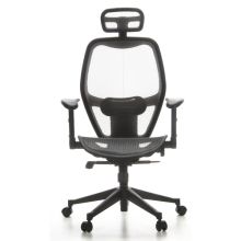 AIR-PORT | Rücken Netz | Sitz Netz - Profi Bürostuhl Silbergrau