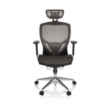 VENUS ONE - High End Bürostuhl Silbergrau/Schwarz