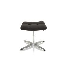 SARANTO | Stoff - Polsterhocker Schwarz