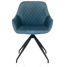 ELVERUM - Polsterstuhl Blaugrau