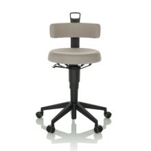 TOP WORK FLEX | Stoff - Drehhocker Grau