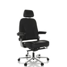 24 HOURS F | Leder - XXL Drehstuhl Schwarz