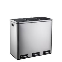 Clean 9 | 3 x 18L - Mülleimer Silber