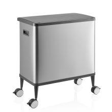 Clean Mobile | 2 x 24L - Mülleimer Silber