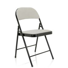 TUDELA I | Samtstoff - Klappstuhl Weiß