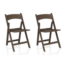 TRAVANO 1 2er Pack - Outdoor Stuhl Braun