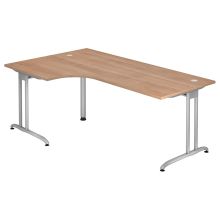 BELA 82 S | Schreibtisch - 200 x 120 Nussbaum