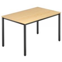 DORAN DQ12 D - Ahorn 120 x 80 mit Vierkant-Rohr/Schwarz