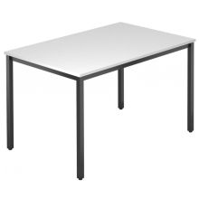 DORAN DQ12 D - Weiß 120 x 80 mit Vierkant-Rohr/Schwarz