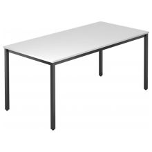 DORAN DQ16 D | 160x80 | Schwarz - Weiß 160 x 80 mit Vierkant-Rohr/Schwarz