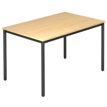 DORAN DR12 D - Ahorn 120 x 80 mit Rund-Rohr/Schwarz