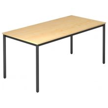 DORAN DR16 D - Ahorn 160 x 80 mit Rund-Rohr/Schwarz