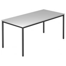 DORAN DR16 D - Grau 160 x 80 mit Rund-Rohr/Schwarz