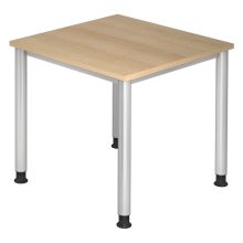 HILO 8 S | Schreibtisch - 80 x 80 Eiche höhenverstellbar