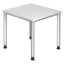 HILO 8 S | Schreibtisch - Weiß 80 x 80 höhenverstellbar