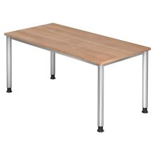 HILO 16 S | Schreibtisch - 160 x 80 Nussbaum höhenverstellbar