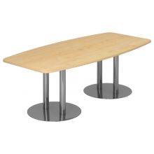 KARAT S 22 C - Karat Ahorn mit Säulenfuß/Chrom 220 x 103