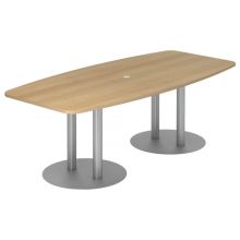 KARAT S 22 S - Karat Eiche mit Säulenfuß/Silber 220 x 103