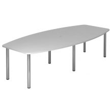 KARAT 28 C - Karat Grau 280 x 130 mit Chromfuß