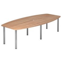 KARAT 28 C - Karat Nussbaum 280 x 130 mit Chromfuß