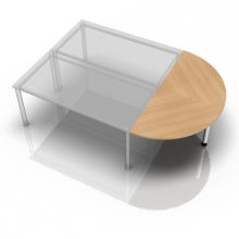 LA160 W - Ansatztisch 160x80 Eiche