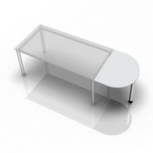 HA60 - Ansatztisch 60x80 Grau