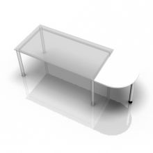 HA60 - Ansatztisch 60x80 Weiß