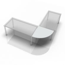 HE91 - Eckwinkel rund 80x80 Grau