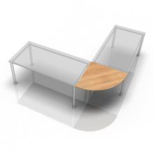 HE91 - Eckwinkel rund 80x80 Nussbaum