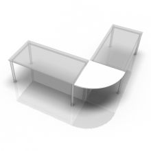 HE91 - Eckwinkel rund 80x80 Weiß