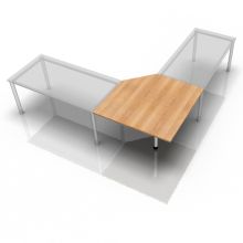 HT12 - Trapezplatte 120x120 Nussbaum