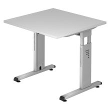 MEGA 8 S | Schreibtisch - 80 x 80 Grau/Silber höhenverstellbar