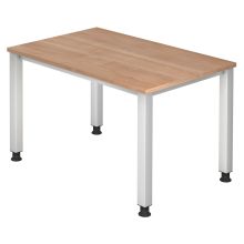 QUEO 12 S | Schreibtisch - 120 x 80 Nussbaum höhenverstellbar