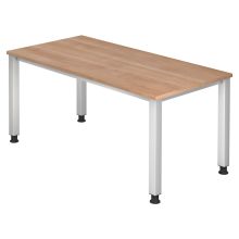QUEO 16 S | Schreibtisch - 160 x 80 Nussbaum höhenverstellbar