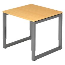 REGO 8 G | Schreibtisch - 80 x 80 höhenverstellbar Buche/Graphit