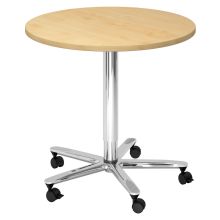 BISTRO 80R C - System Konferenztisch Ahorn Chrom Ø 80