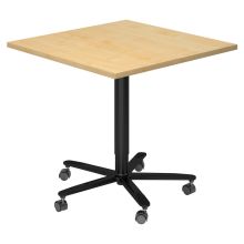 BISTRO 88Q D - System Konferenztisch Ahorn 80 x 80 Schwarz