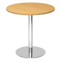 BISTRO F80R C - System Konferenztisch Buche Chrom Ø 80