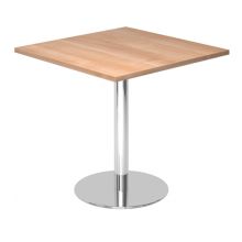 BISTRO F88Q C - System Konferenztisch Nussbaum 80 x 80 Chrom