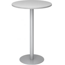 BISTRO H80R S - System Konferenztisch Grau Silber Ø 80